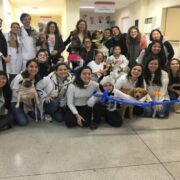 Crianças da pediatria do CHM de Santo André recebem visita de cães terapeutas