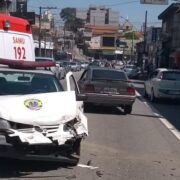 Viatura emprestada de S.Bernardo se envolve em acidente de trânsito em Mauá