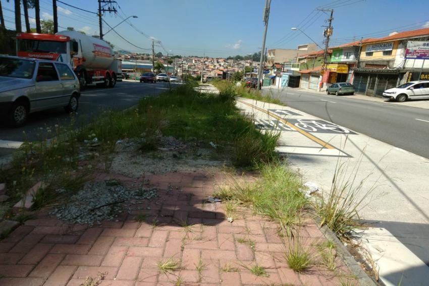 Moradores reclamam de mato em praças e canteiros de S.Bernardo