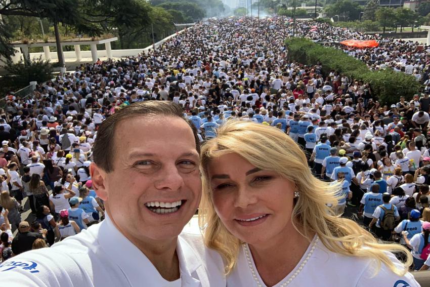 Essa é a marcha da paz, diz Doria ao participar da Marcha para Jesus