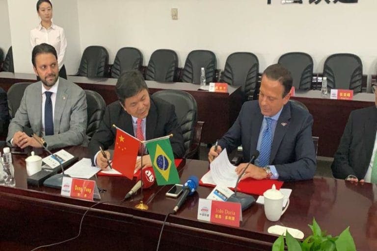 Doria assina protocolo de intenções com empresa chinesa