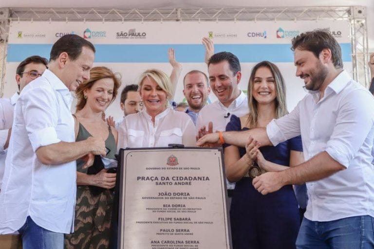 Doria e Paulo Serra inauguram em Sto.André a 1ª Praça da Cidadania do Estado