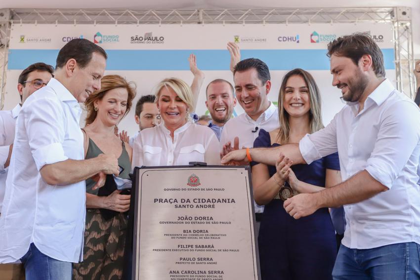 Doria e Paulo Serra inauguram em Sto.André a 1ª Praça da Cidadania do Estado