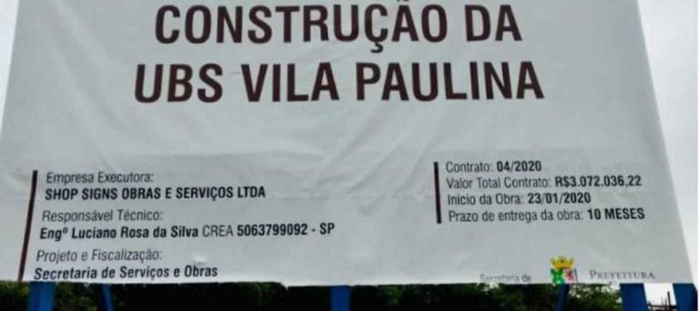 Ladrões furtam blocos para construção da UBS Vila Paulina em Diadema