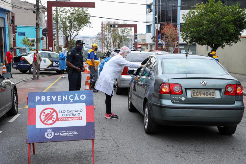 São Caetano implanta barreiras sanitárias para restringir circulação de pessoas