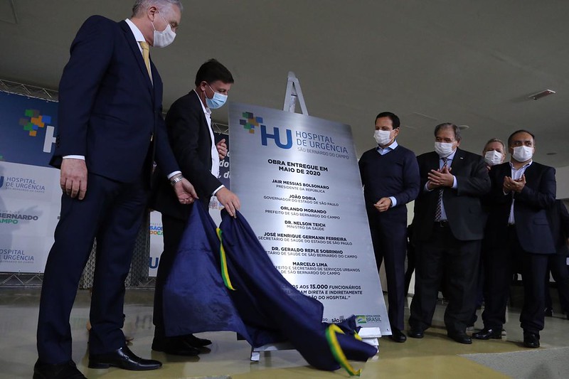 Com a presença Doria, Orlando Morando inaugura Hospital de Urgência com 250 leitos