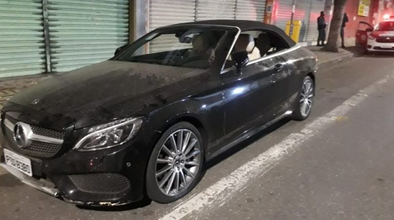 PM prende em Sto.André ladrão que havia roubado carro de luxo da Mercedes