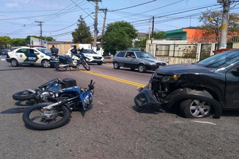 GCM de S.Caetano é atropelado por motorista que fez conversão irregular