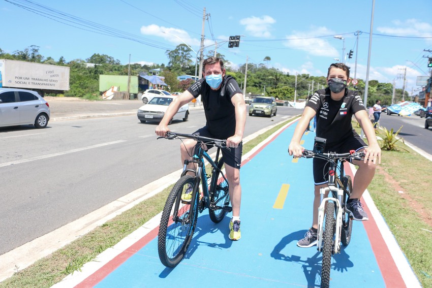 Orlando Morando percorre ciclovia da Estrada dos Alvarengas e fala ações