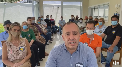 Kiko reafirma em live nas redes sociais que segue candidato 