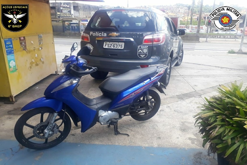 Baep recupera moto furtada em Santo André e detém menor