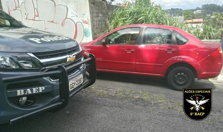 Baep prende ladrão, recupera carro e apreende simulacro de arma em Diadema