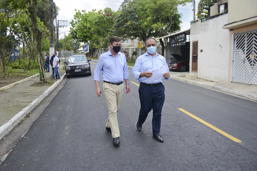 Em São Bernardo, recapeamento das vilas Carminha e Vitória atinge 90%