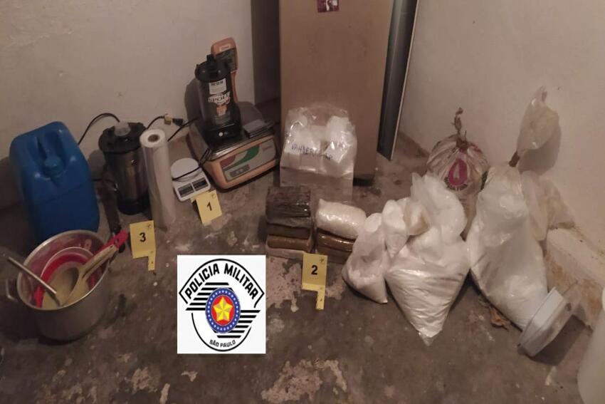 PM descobre refinaria e apreende mais de 60kg de cocaína em S.Caetano  