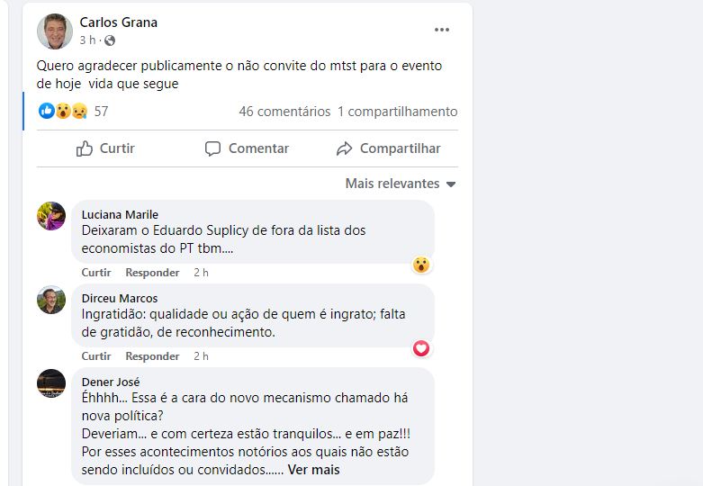 post de ex-prefeito