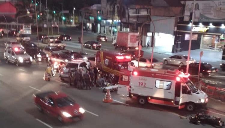 bandido se fere e é preso em avenida de Santo André