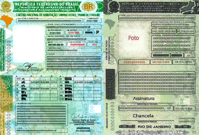 comparação de CNH nova com a antiga