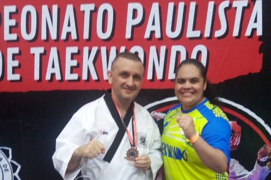 Dupla de Ribeirão Pires conquista pódio no Campeonato Paulista de Taekwondo