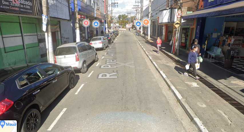 rua de zona azul em mauá