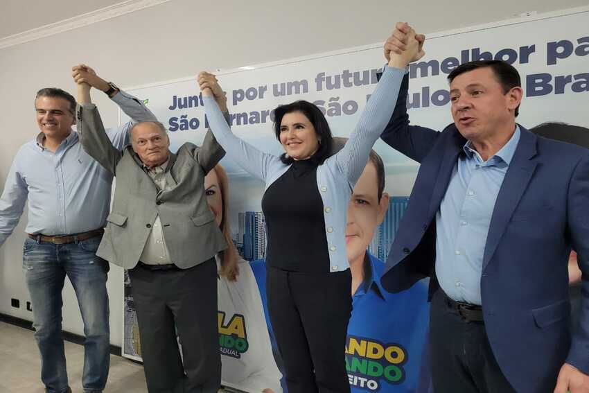 Em S.Bernardo, Simone Tebet diz que sua candidatura para presidente é pra valer