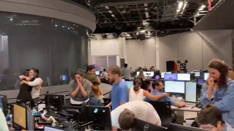 redação do Jornal Nacional da TV Globo