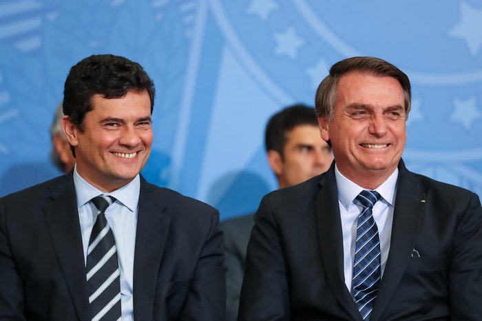 Sérgio Moro e Jair Bolsonaro