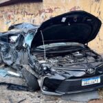 acidente de carro na rua Nepal