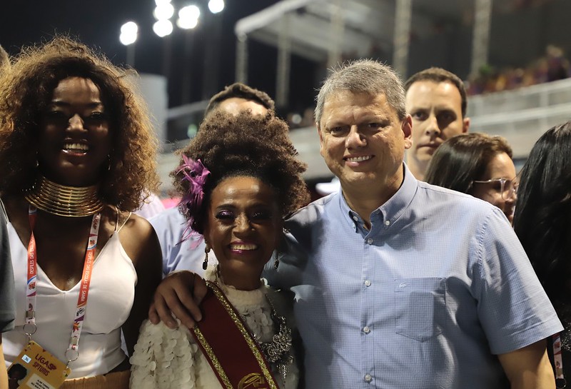 Tarcísio de Freitas na abertura do carnaval