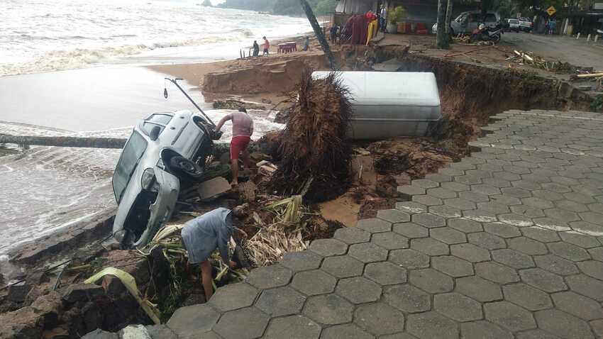 estragos no litoral