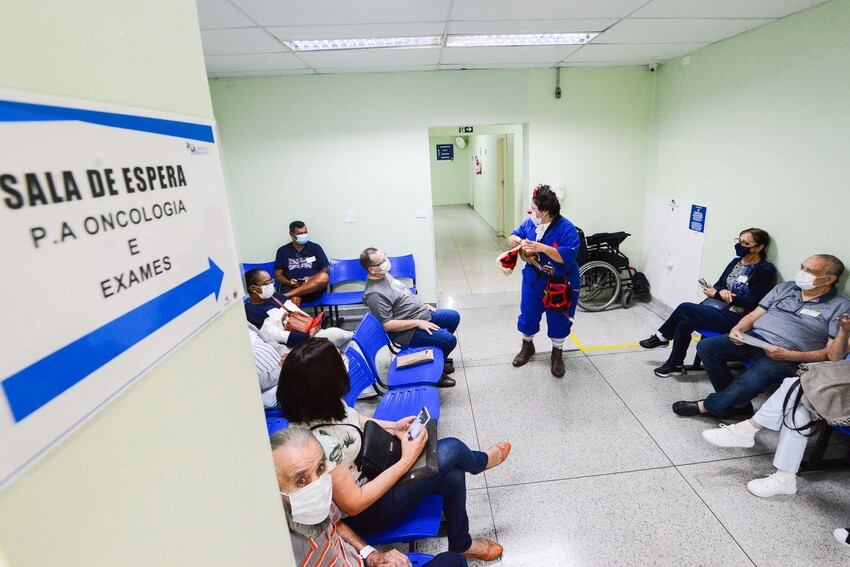 palhaça no Hospital Anchieta