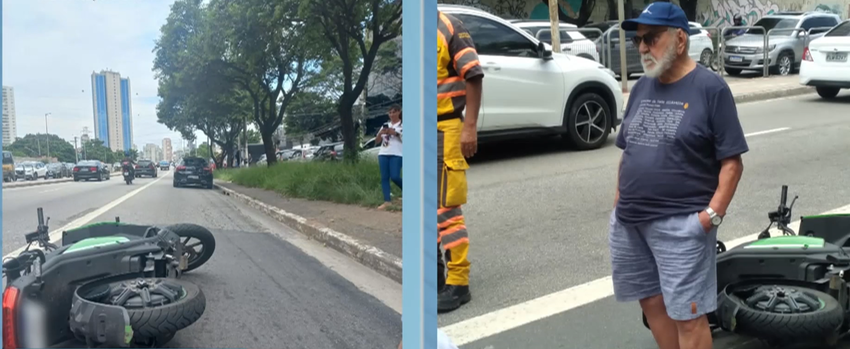  Ator Lima Duarte se envolve em acidente com motociclista em São Paulo