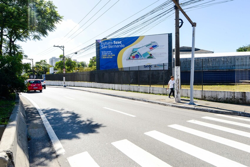 Obras da futura unidade do Sesc de São Bernardo 