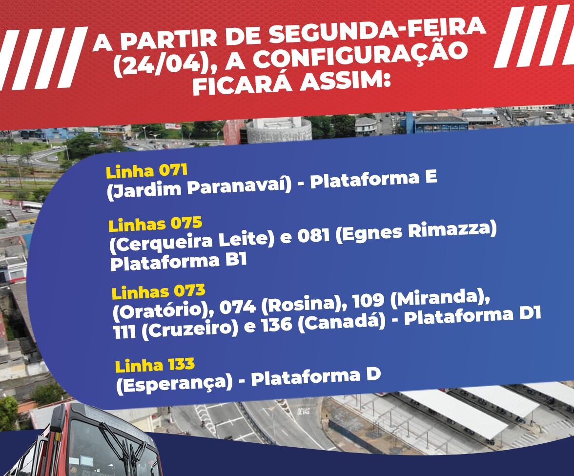 Linhas de ônibus alteradas em Mauá