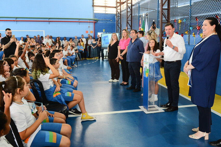 Orlando Morando entrega nova EMEB Vicente Zammite Mammana revitalizada