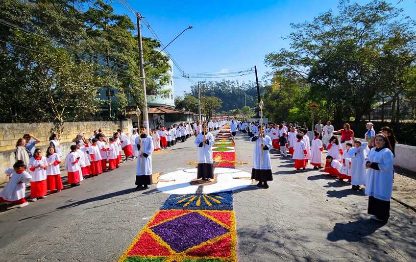 `procissão de corpus christi em Ribeirão Pires - tapete