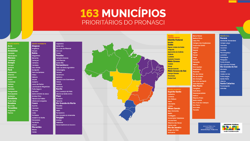 índices criminais de 163 cidades do País