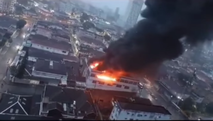 incendio - concessionária em são vicente