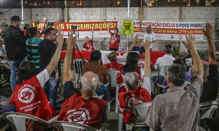 metroviários em greve