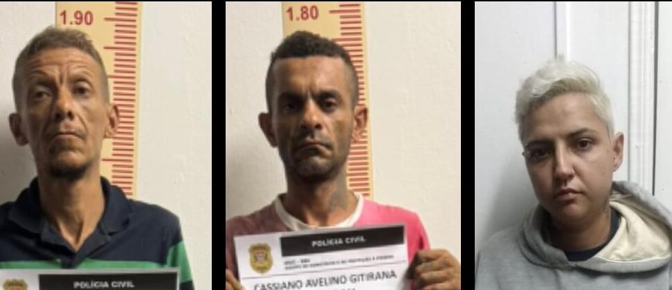 trio detido por homicídio