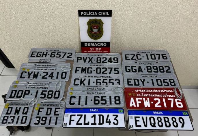 Operação do 2º DP intercepta esquema de placas irregulares em S.Bernardo