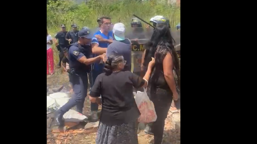 Vídeo: Invasores de terreno entram em conflito com GCM de Diadema