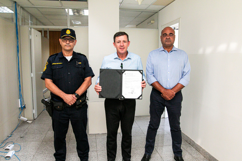 Orlando Morando autoriza início das obras do novo Centro Integrado de Monitoramento.