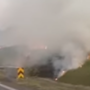 Vídeo registra incêndio próximo à Leroy Merlin em São Bernardo