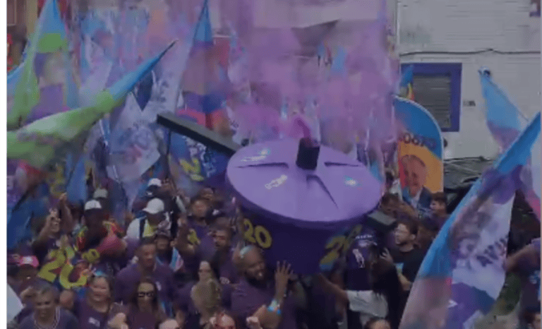 Panela de pressão gigante, tendência no nordeste, aparece na campanha de Marcelo Lima