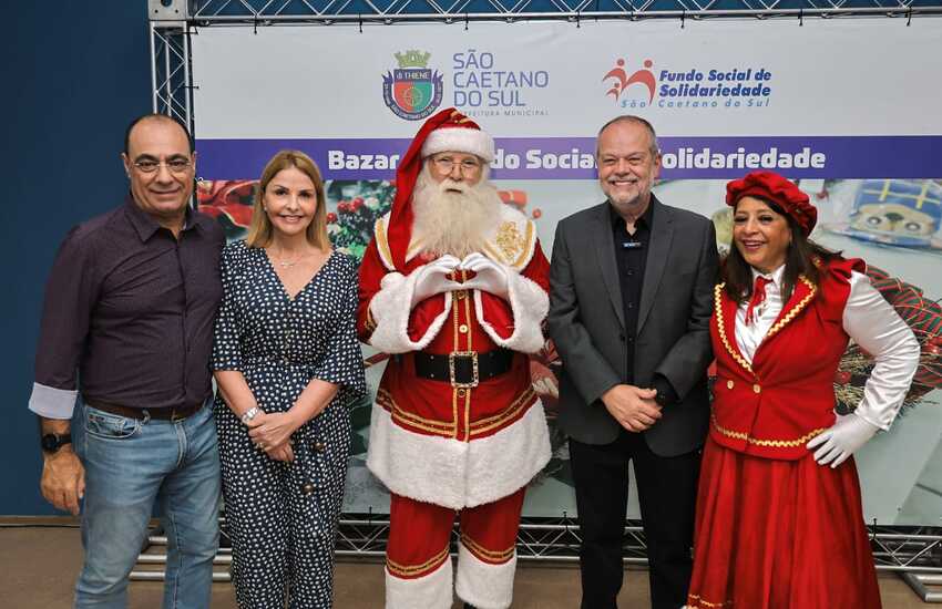 Presidente do Fundo Social de São Caetano, Denise Auricchio inaugura Bazar de Natal