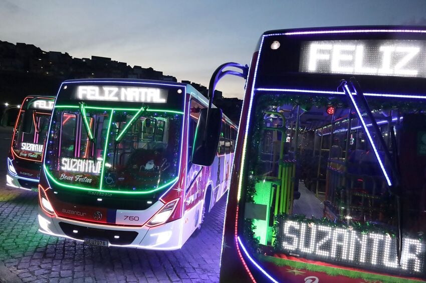ônibus natalino em Mauá