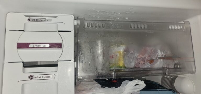 geladeira com produtos estragados