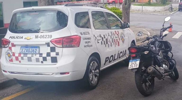 Para falsificar placa de moto em São Bernardo, homem inclui letra ‘L’ e é preso