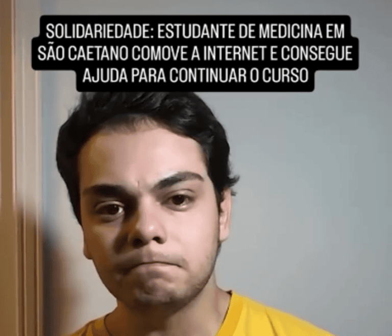Solidariedade: estudante de medicina em são caetano comove a internet e consegue ajuda para continuar o curso