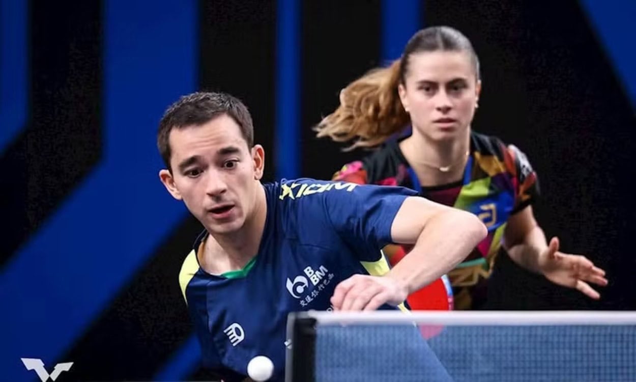 Calderano e Bruna Takahashi disputaram a final de duplas e foram vice-campeões
